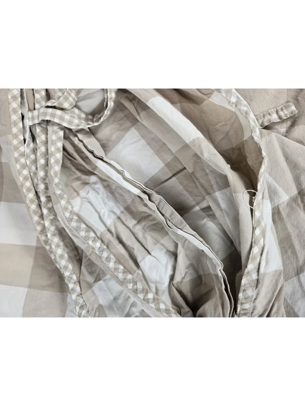 Pottery Barn Bed & Bath Beige Checker Duvet Cover Queen